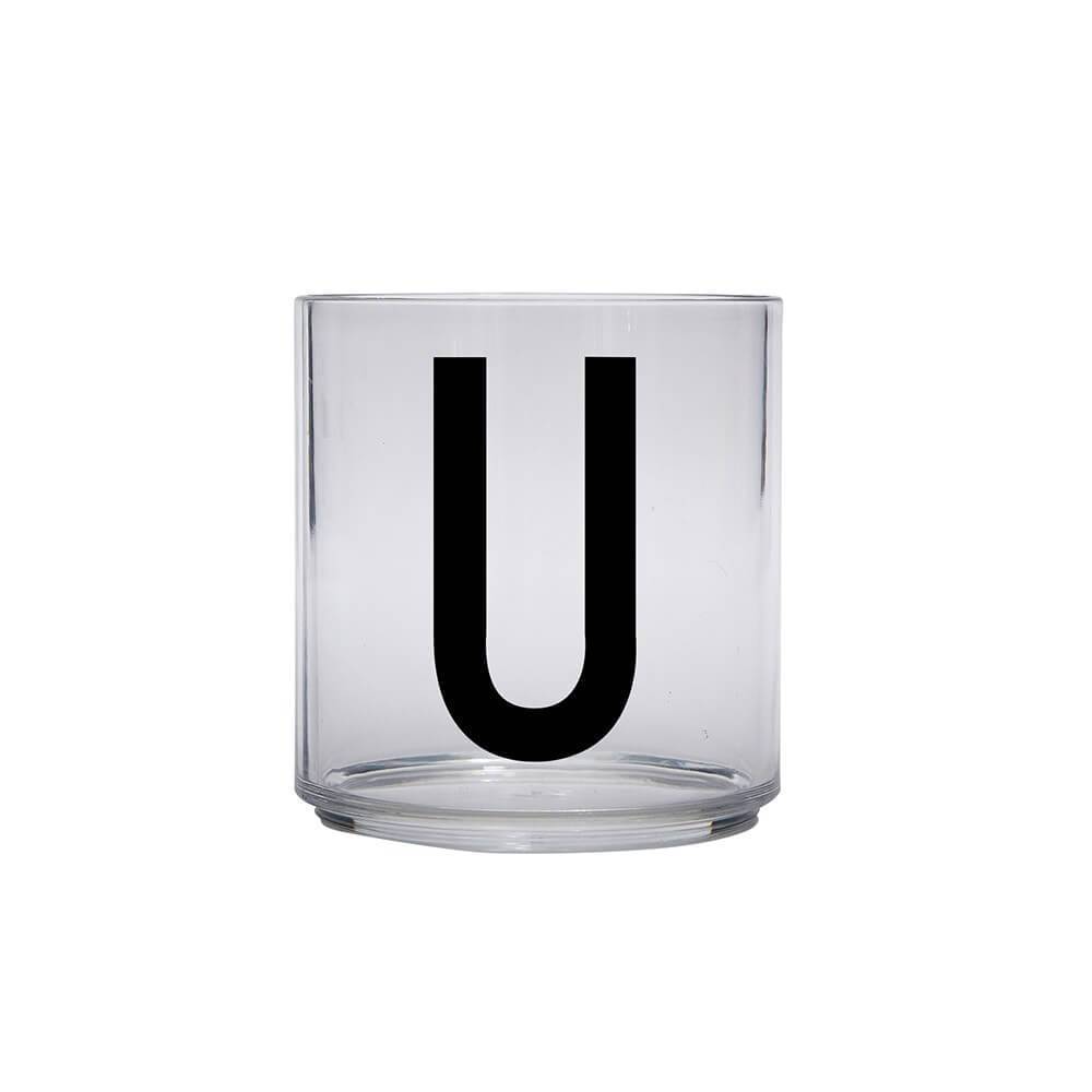 DESIGN LETTERS Kids Personalized Drinking Glass - Drop Safe Letter U Cup for Toddlers & Children - Perfect for Home, School, and Travel Use