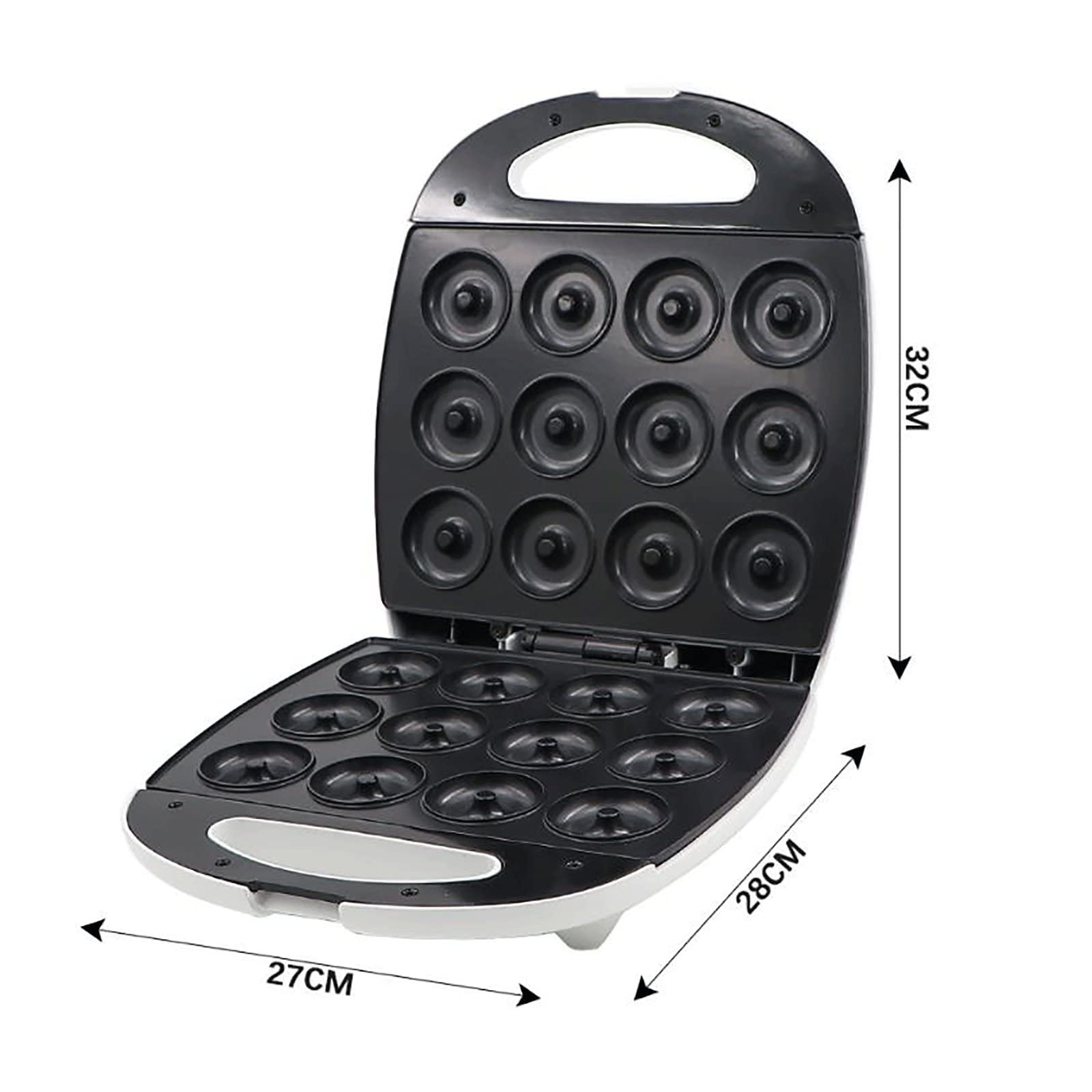 1300W Commercial Electric Donut Maker Machine - 12 Grid Non-Stick Doughnut Baker for Home, Cafe & Bakery - Perfect for Breakfast, Snacks, Parties & Holiday Desserts