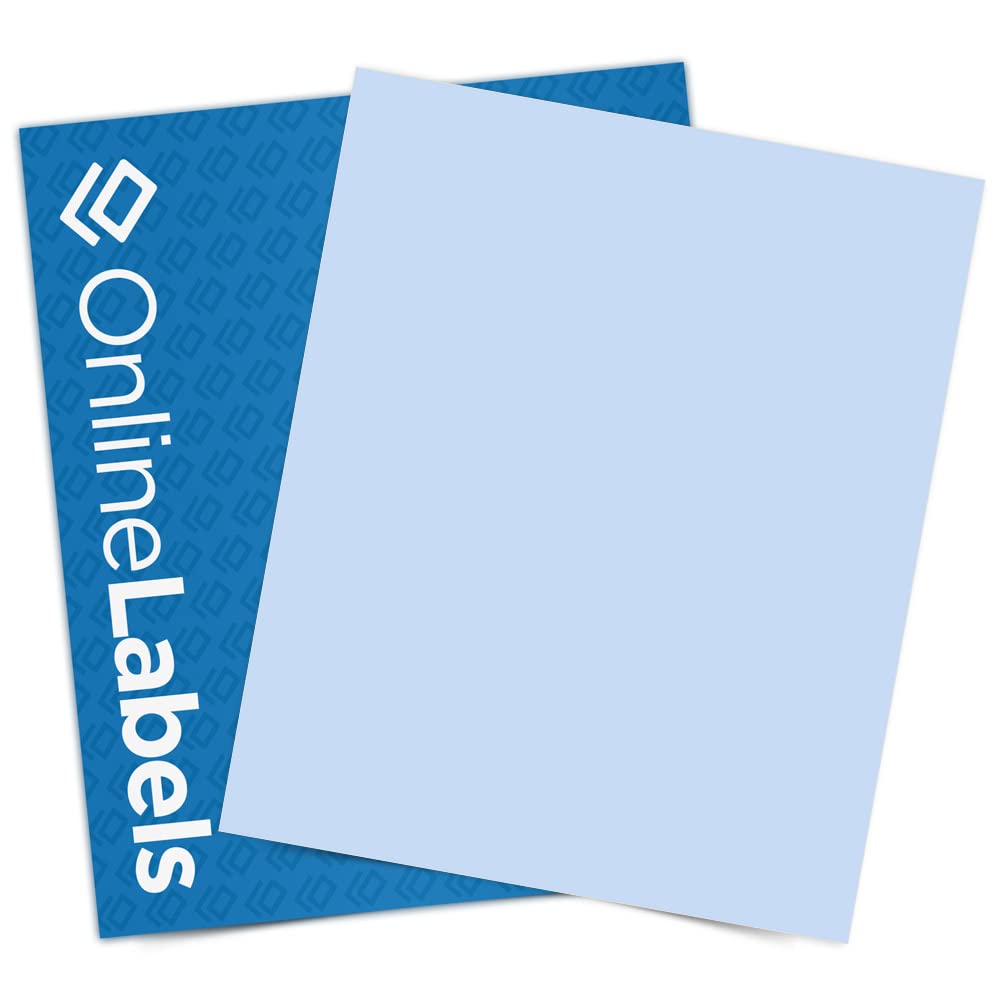 Premium Pastel Blue Sticker Paper - 100 Sheets 8.5