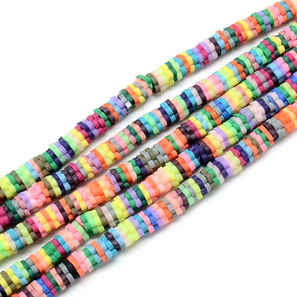 315Pcs Polymer Clay Flower Beads for Jewelry Making - Colorful Smooth Tiny Loose Spacers 4-6mm - Perfect for DIY Bracelets, Necklaces & Craft Projects