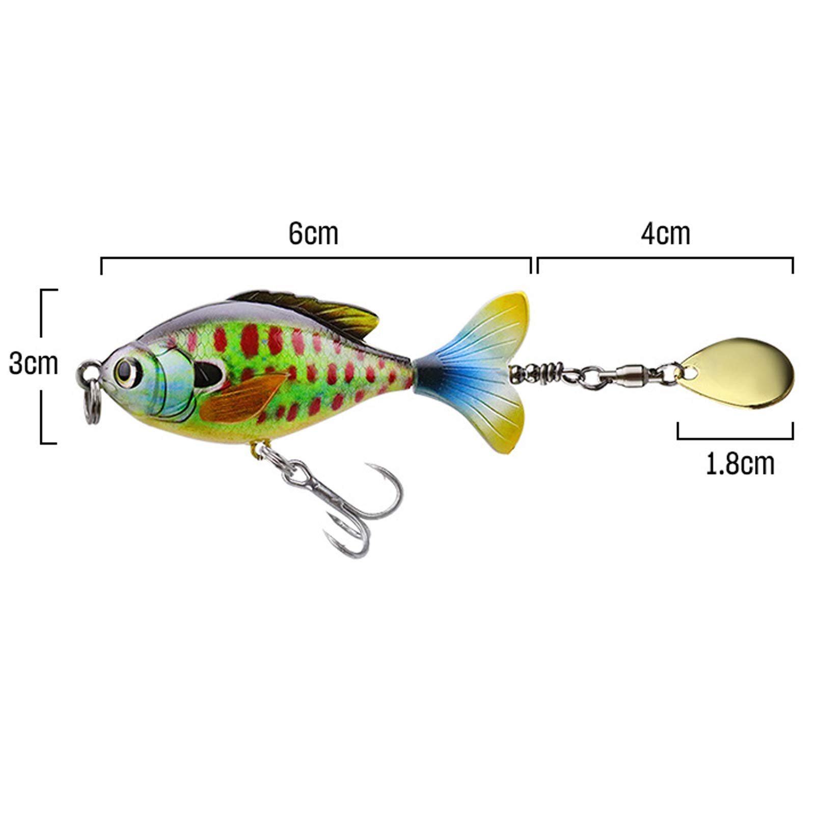 Topwater Bass Fishing Lure Set - Floating Rotating Tail Hard Bait Swimbaits with Slow Sinking Action - Artificial Lures Tackle Kit for Freshwater & Saltwater Fishing | Perfect for Bass, Trout, and Walleye