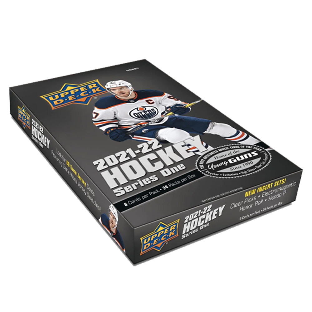 2021-22 Upper Deck Series 1 Hockey Hobby Box - NHL Trading Cards Collection for Collectors & Investors - Perfect for Card Shows, Auctions & Display Cases