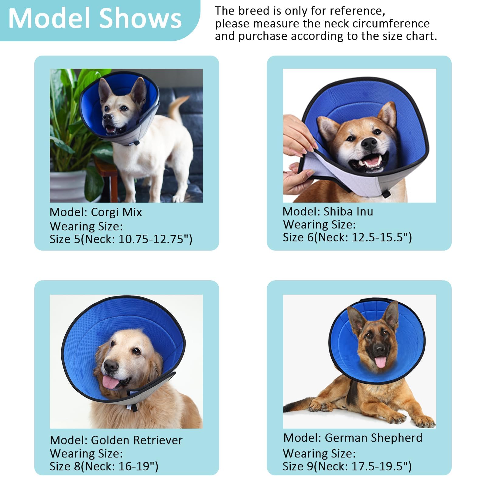 Soft Recovery Cone Collar for Small, Medium & Large Dogs & Cats - Post-Surgery Protective E-Collar to Prevent Licking & Scratching (Adjustable 9.25-10.75
