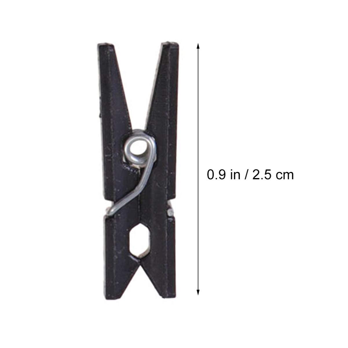 100Pcs Black Plastic Spring Hanging Clips - Heavy Duty Clothespins for Clothesline, Photos, Paper, DIY Crafts - Perfect for Laundry, Office, Home Organization & Art Projects