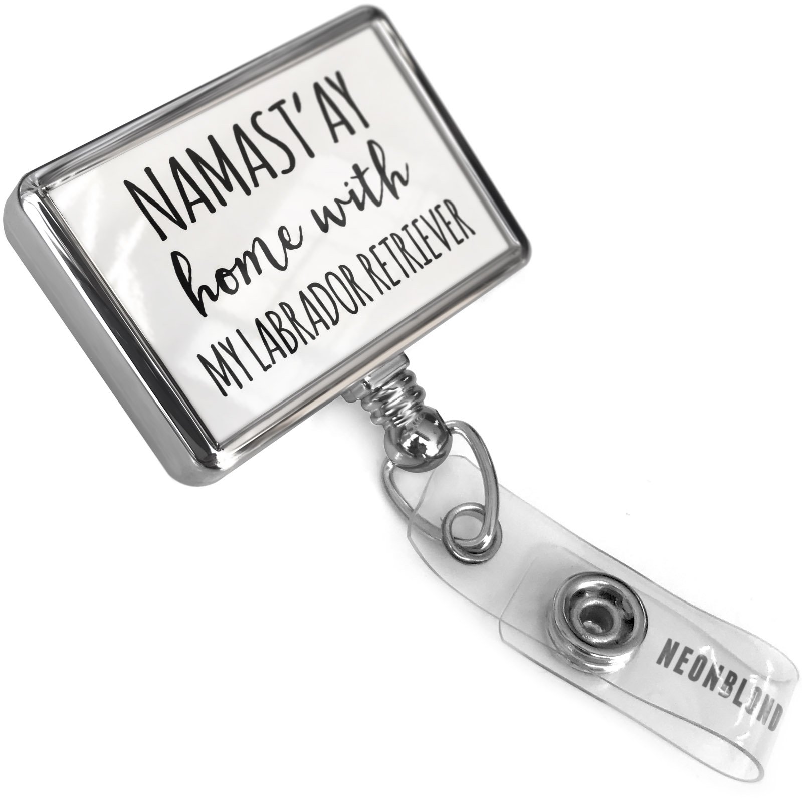 Retractable ID Badge Holder with Belt Clip - Funny 