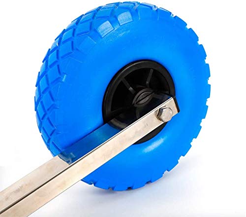 **Heavy Duty Folding Boat Launching Wheels - Aluminum Transom Wheels for Dinghy & Inflatable Boats (160kg Capacity) - Easy Boat Dolly Tires for Beach, Marina & Water Sports**