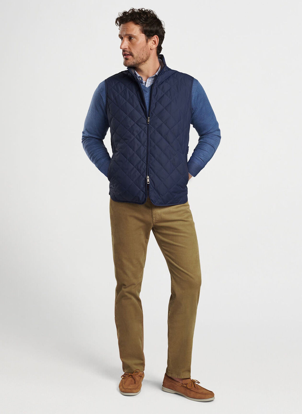 PETER MILLAR ESSEX VEST | Men's Lightweight Quilted Down Vest | Water-Resistant Winter Jacket for Outdoor Activities & Casual Wear