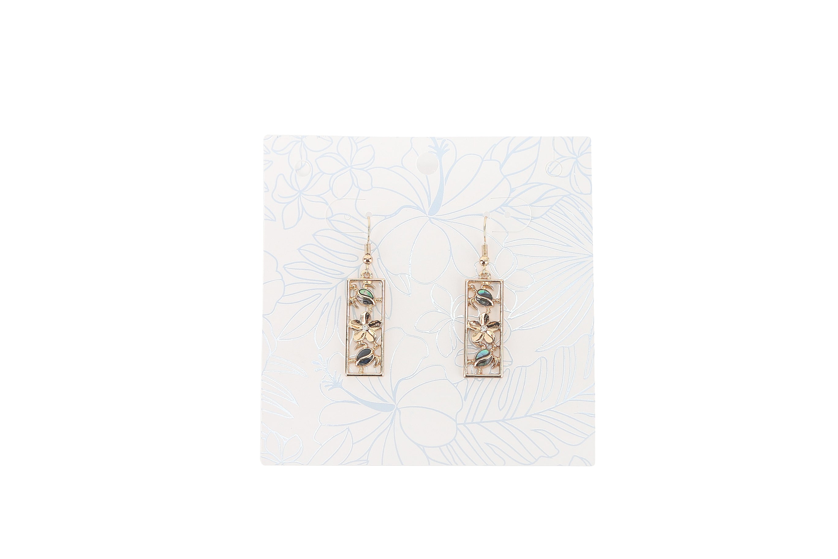 Makamae 3 Turtle Gold Earrings for Women - Hawaiian Style Jewelry for Beach, Wedding & Everyday Wear