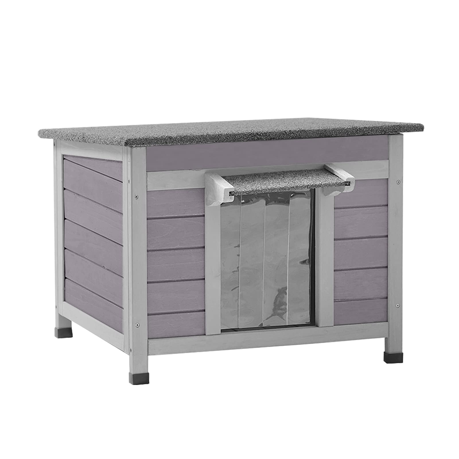 Aivituvin Weatherproof Wooden Cat House for Outdoor Cats - Durable Feral Cat Shelter with Removable Roof, Perfect for Backyard, Garden & Patio Use