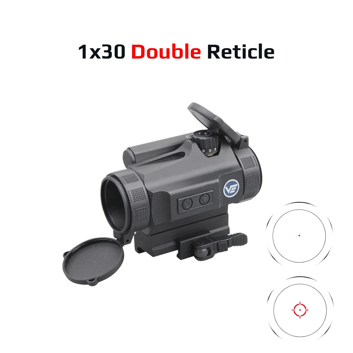 Vector Optics Nautilus GenII QD 1x30 Red Dot Reflex Sight Scope - 3 MOA Auto Light Sensing for Hunting, Shooting | Compatible with AK47, AR-15, 9mm Pistols | Ideal for Tactical, Home Defense & Outdoor Range Practice