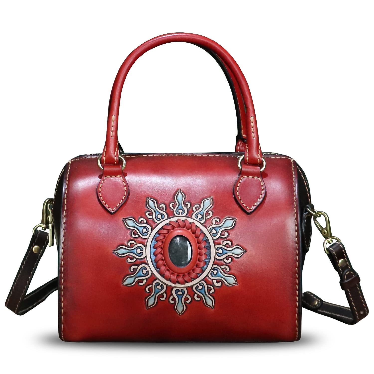 Genuine Leather Handbags for Women - Top Handle Crossbody Shoulder Bag Purse, Handmade Small Satchel Cowhide Ladies Bag - Perfect for Work, Travel & Everyday Use