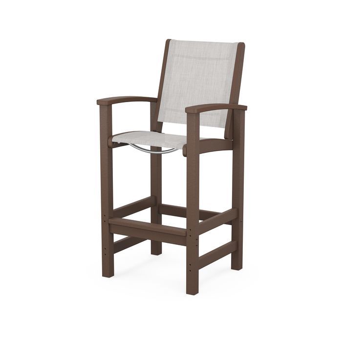 POLYWOOD Coastal Bar Chair - Outdoor & Indoor Bar Stool, Weather-Resistant, Durable, Comfortable - Perfect for Patio, Deck, Kitchen, and Poolside Use