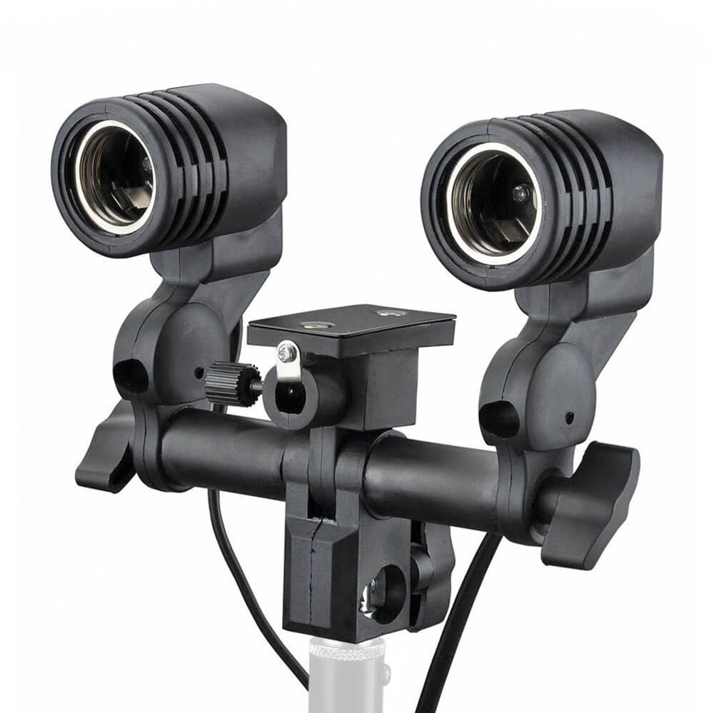 DUOLiTE E27 Continuous Lighting Three Head Kit - Professional Studio Light for Photography, Videography, and Live Streaming - Perfect for YouTube, TikTok, and Product Photography