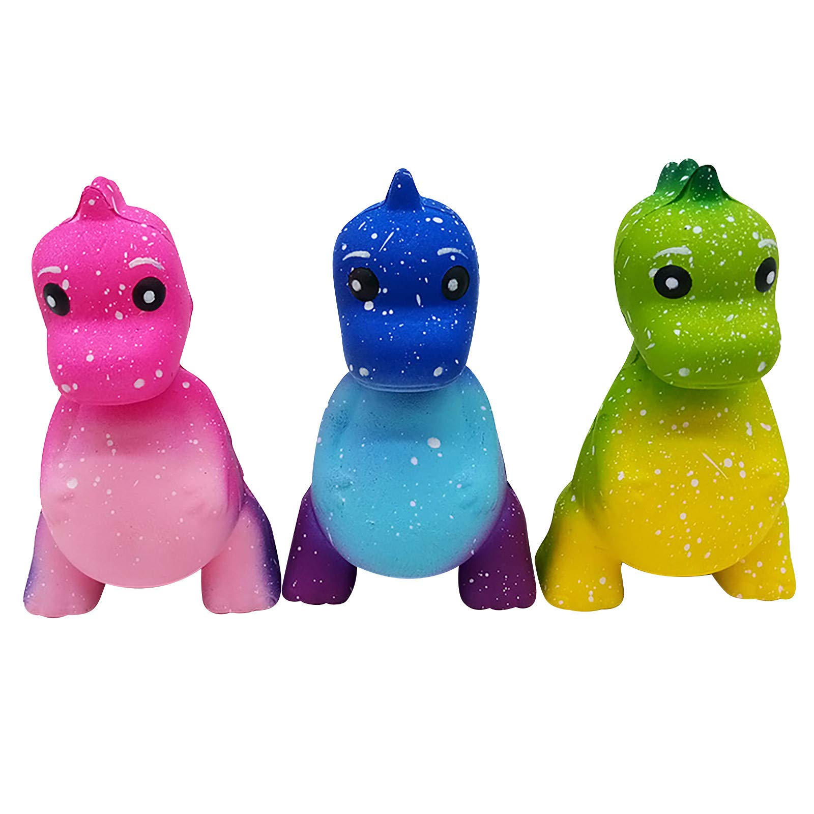 Stress Relief Toys for Kids & Teens - 3-Piece Dinosaur Sensory Fidget Toy Set for Autism, Anxiety & ADHD - Slow Rising Simulation Star & Dino Decompression Toys - Perfect for Classroom, Home & Travel Use