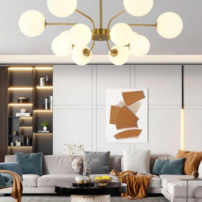 Modern Star Diffusion Chandelier for Living Room - Elegant Ceiling Light Fixture for Dining Room, Bedroom, and Home Decor
