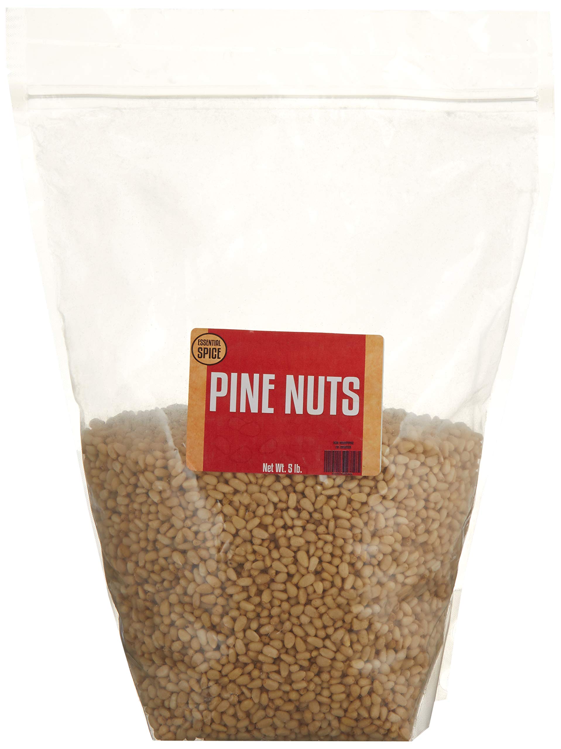 Premium Pine Nuts (Pignolias) - 5 lb Bulk Bag - Raw, Unsalted, Non-GMO - Perfect for Pesto, Salads, Baking & Mediterranean Cuisine