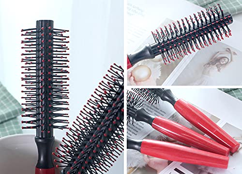 WOIWO Round Roller Comb for Curly & Straight Hair - Detangling & Styling Hair Brush for Blow Drying, Smoothing & Volume - Perfect for Salon, Home & Travel Hair Care