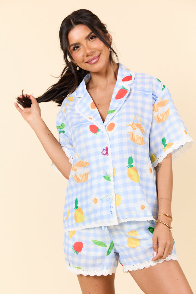 Dark Blue Pajama Set for Women - Soft & Comfortable Sleepwear - Perfect for Nighttime Relaxation, Lounging, and Cozy Evenings at Home