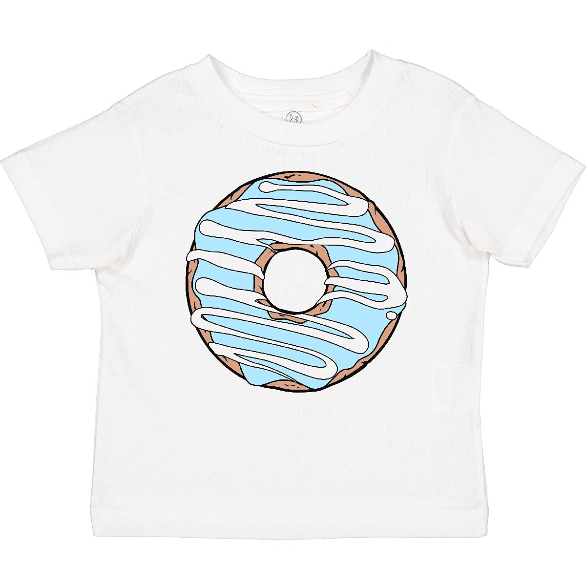 Inktastic Blue Donut Doughnut Glaze Icing Frosting Baby T-Shirt - Cute & Soft Cotton Tee for Infants & Toddlers - Perfect for Birthday Parties, Family Photos & Casual Outings
