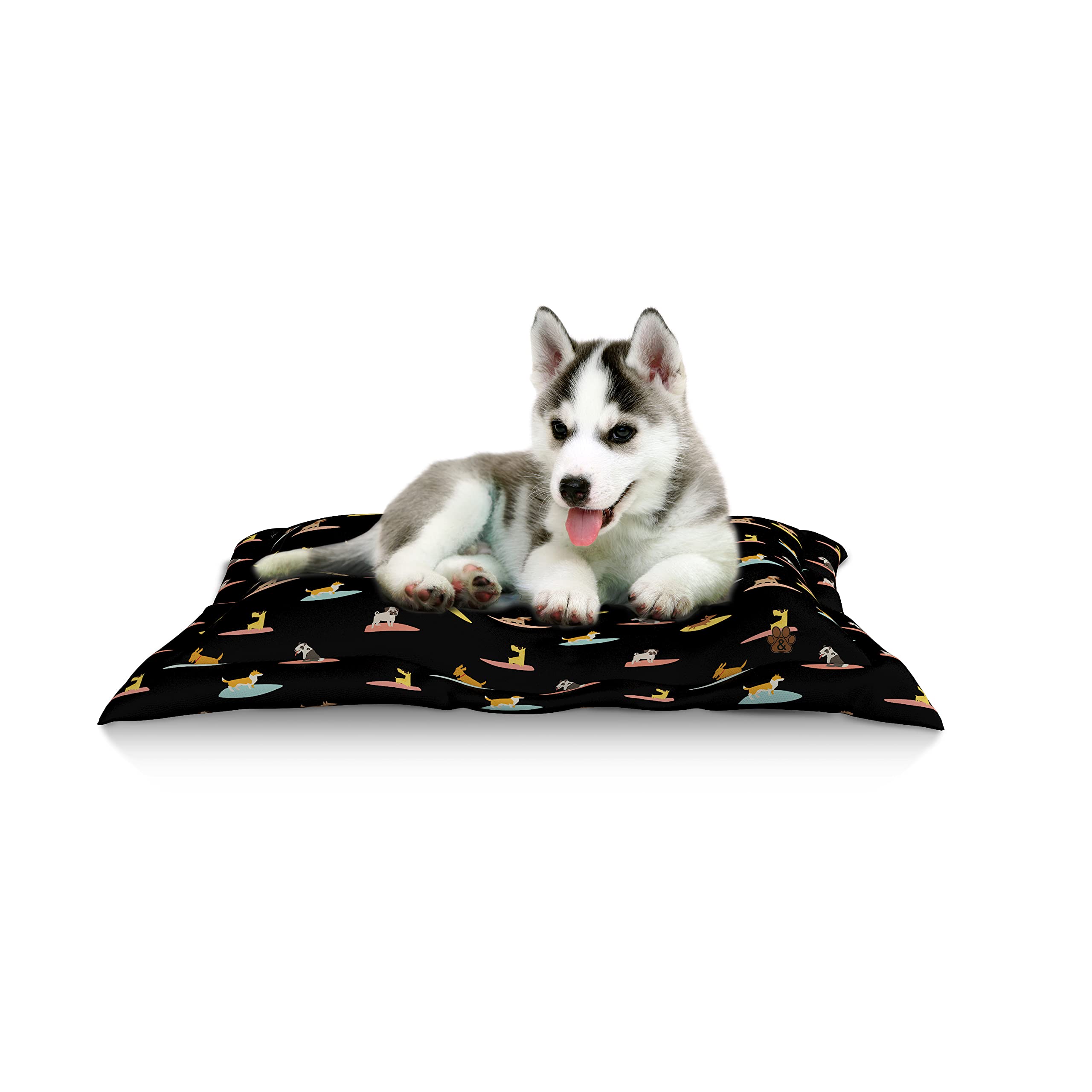 Premium Dog Bed Mat for Large, Medium & Small Dogs & Cats - Non-Slip Bottom, Machine Washable Pet Mattress (Pattern 13, Large) - Perfect for Crates, Floors & Pet Carriers