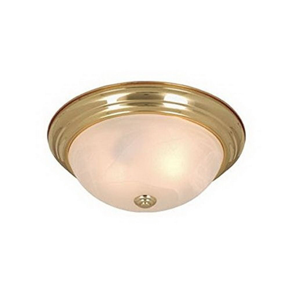Vaxcel Lighting CC25115 P 3-Light Flush Mount Ceiling Fixture in Polished Brass Finish - Perfect for Bedroom, Hallway & Kitchen Lighting
