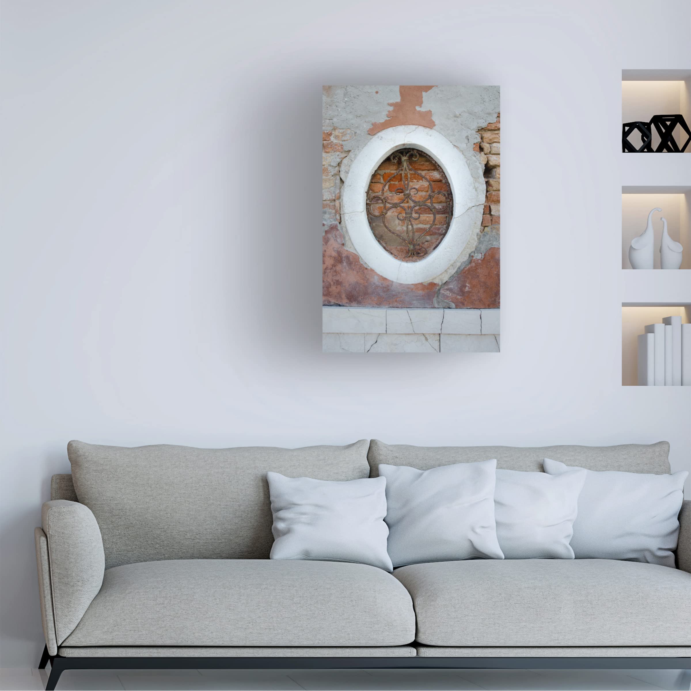 Laura DeNardo 'Windows and Doors of Venice II' Canvas Wall Art Print - Italian Landscape Painting for Living Room, Bedroom & Office Decor