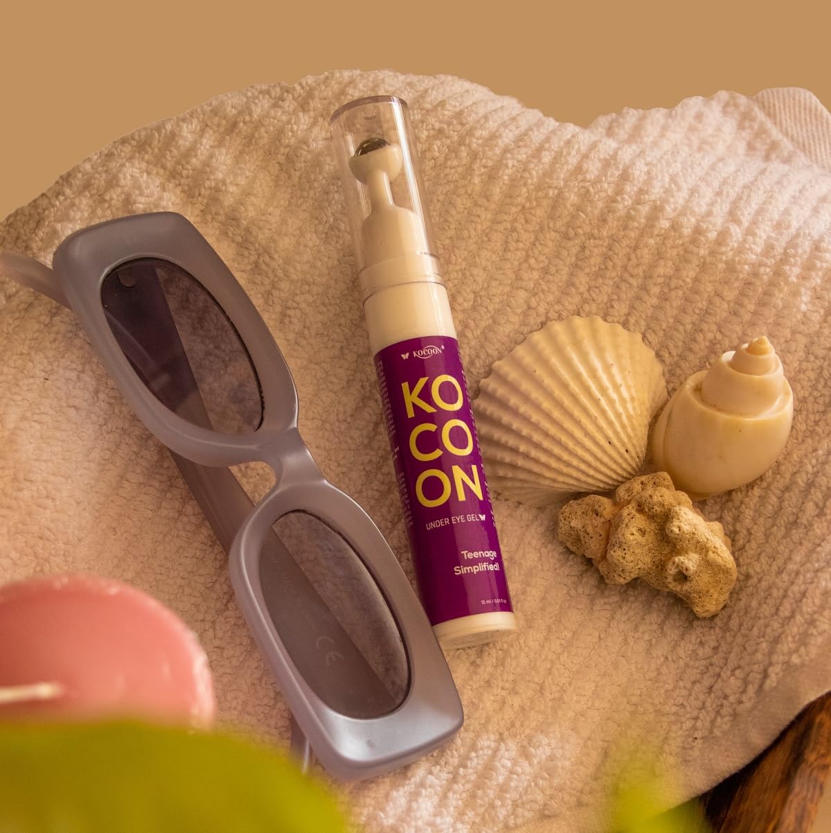 Kocoon Cooling Under Eye Gel for Teens - Hydrating & Soothing Dark Circles, Puffiness Relief - Perfect for School, Sleepovers & Daily Skincare Routine