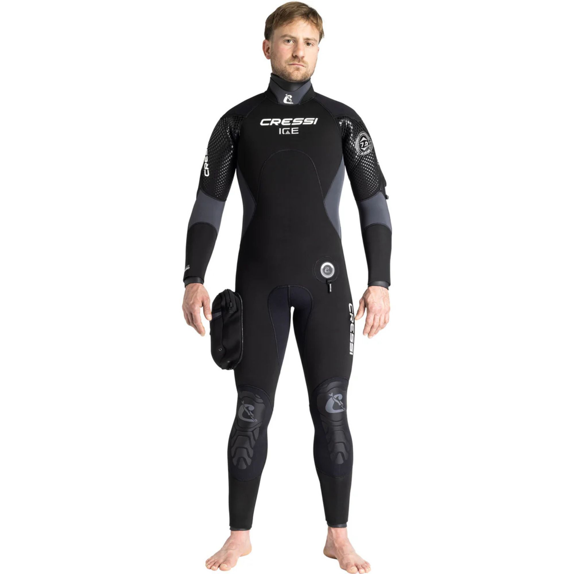 Cressi Ice 7mm Men's Semi Dry Wetsuit for Scuba Diving & Snorkeling - 2025 Premium Neoprene Wetsuit for Cold Water Surfing, Spearfishing & Water Sports