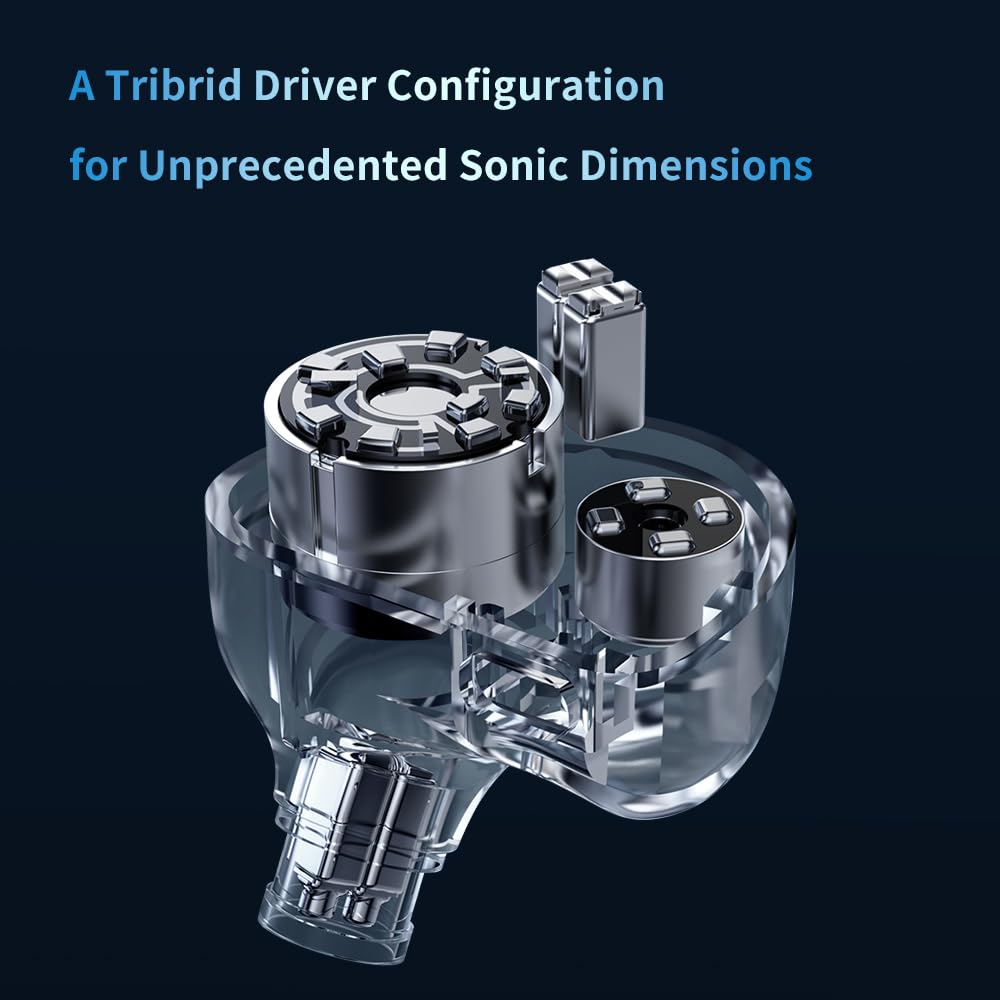 TRN Jaws 3DD 4BA 1 Planar Driver HiFi Wired In-Ear Monitor Earphones - Professional Studio Monitoring, Gaming & Audiophile Listening Experience