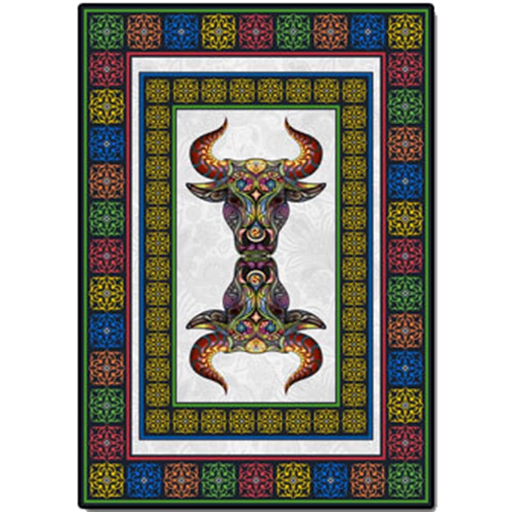 Vintage Bohemian Floral Elephant Area Rug - Non-Slip Boho Carpet for Farmhouse, Bedroom, Living Room & Kitchen - Indoor/Outdoor Runner Mat 4'x6.5' - Perfect for Bohemian Decor, Yoga Space & Entryway Doormat