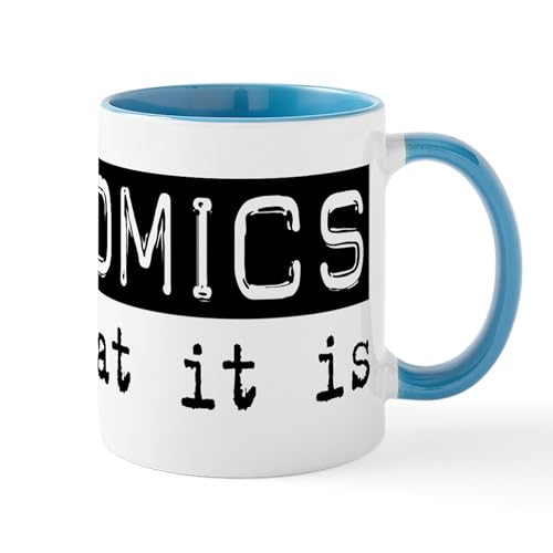 White/Blue Inside - Economics Is Mug