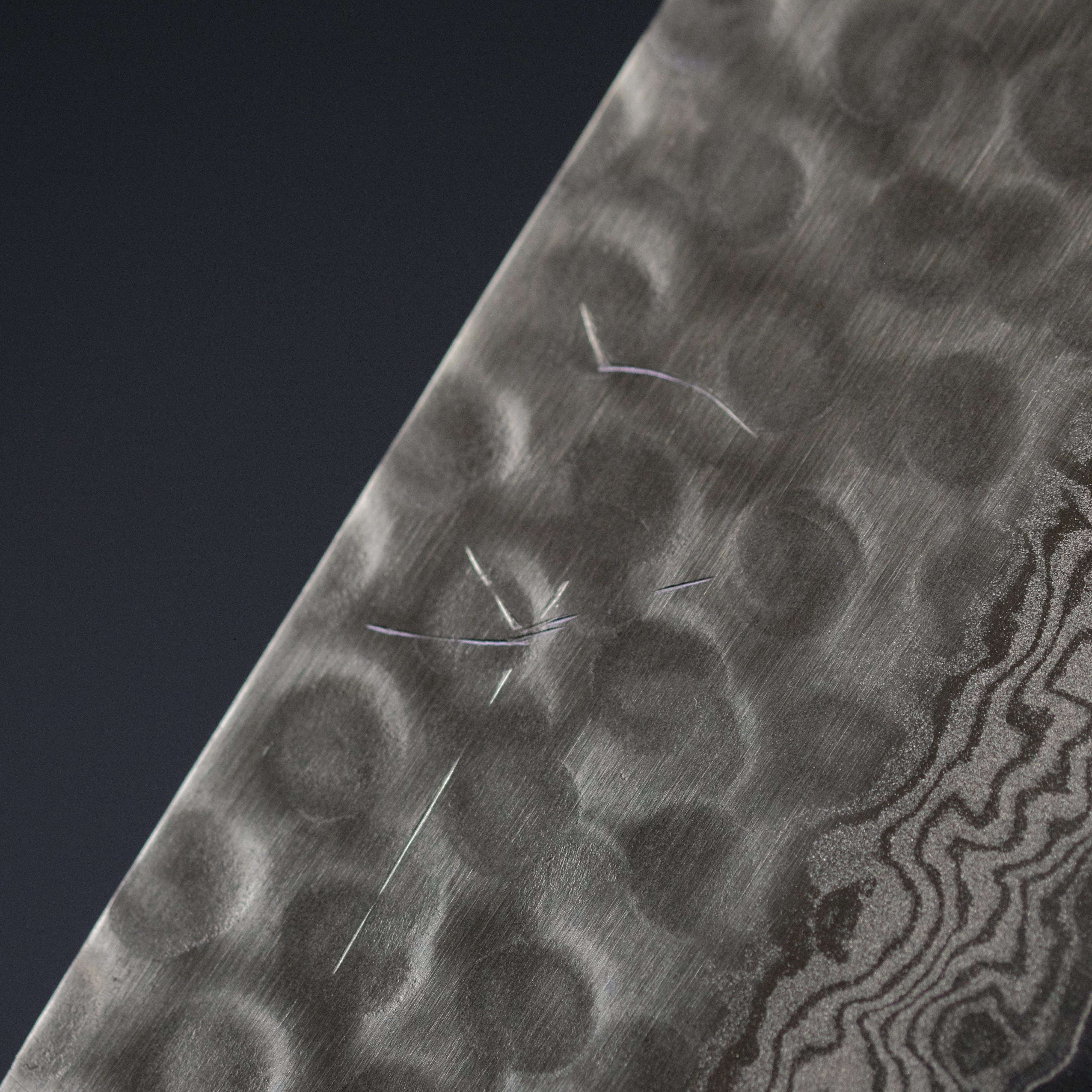 Hitohira HG Tsuchime Damascus Nakiri Knife 160mm - Handcrafted Japanese Kitchen Knife with Imitation Mahogany Handle - Perfect for Slicing Vegetables, Herbs & Sushi Preparation