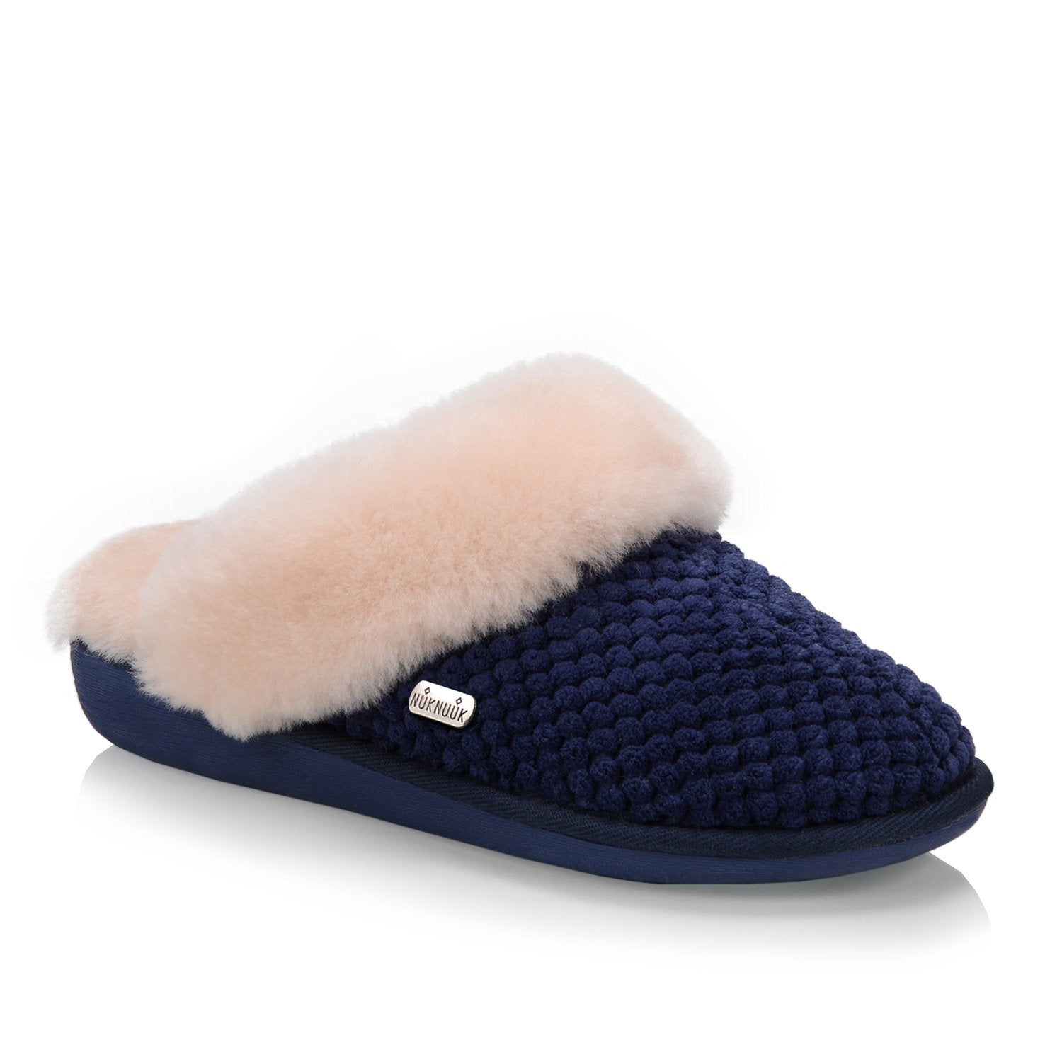 Alexa Women's Cozy Memory Foam House Slippers - Soft Indoor/Outdoor Slides with Non-Slip Sole (Navy Blue) - Perfect for Home, Office & Travel Comfort