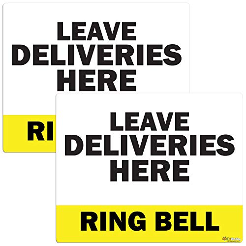 Leave Deliveries - Ring Bell, Yellow