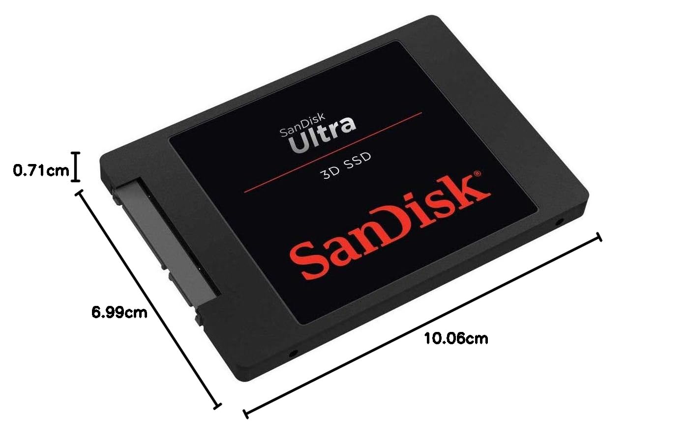 SanDisk Ultra 3D SSD 1TB Internal Solid State Drive - 560MB/s Read, 530MB/s Write Speed - High Performance Storage for Gaming, Laptop & PC Upgrade - Fast Boot & Load Times for Gamers, Professionals & Content Creators (Black)