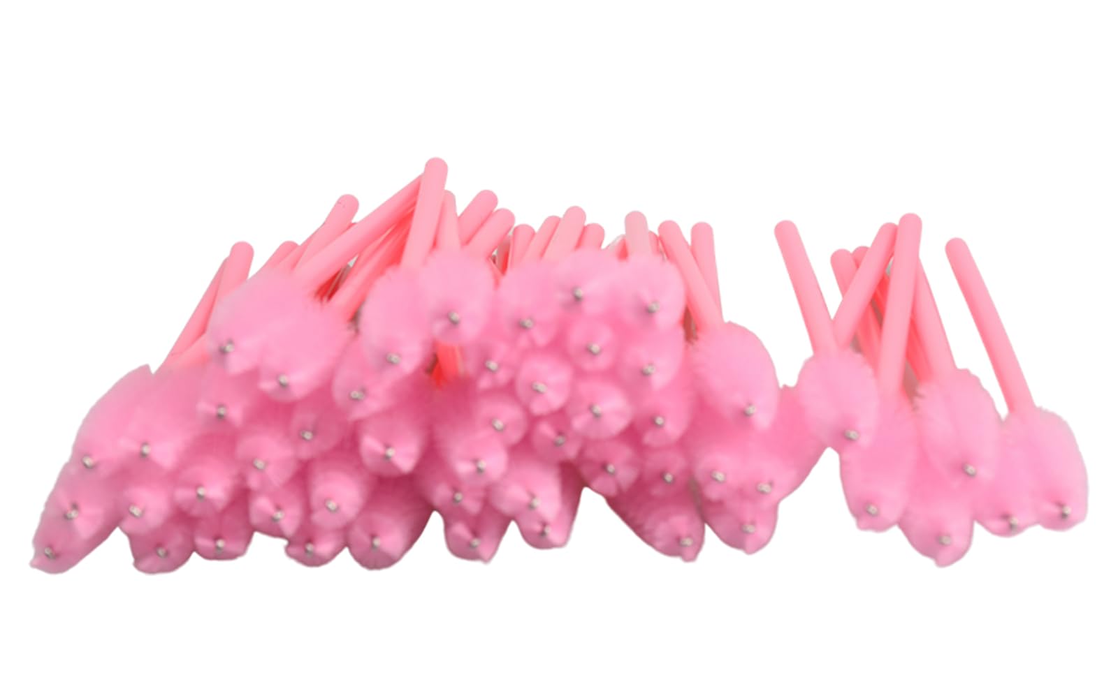 100 Pack Disposable Bendable Eyelash Brushes - True Face Mascara Wands & Eyebrow Applicator Spoolies for Lash Extensions (Baby Pink) | Perfect for Professional Salons, DIY Makeup & At-Home Beauty Routines