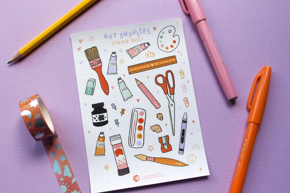 Premium Art Supplies Sticker Sheets - 50 Unique Designs for Scrapbooking, Journals & DIY Crafts - Waterproof & Durable Decorative Stickers for Artists & Crafters