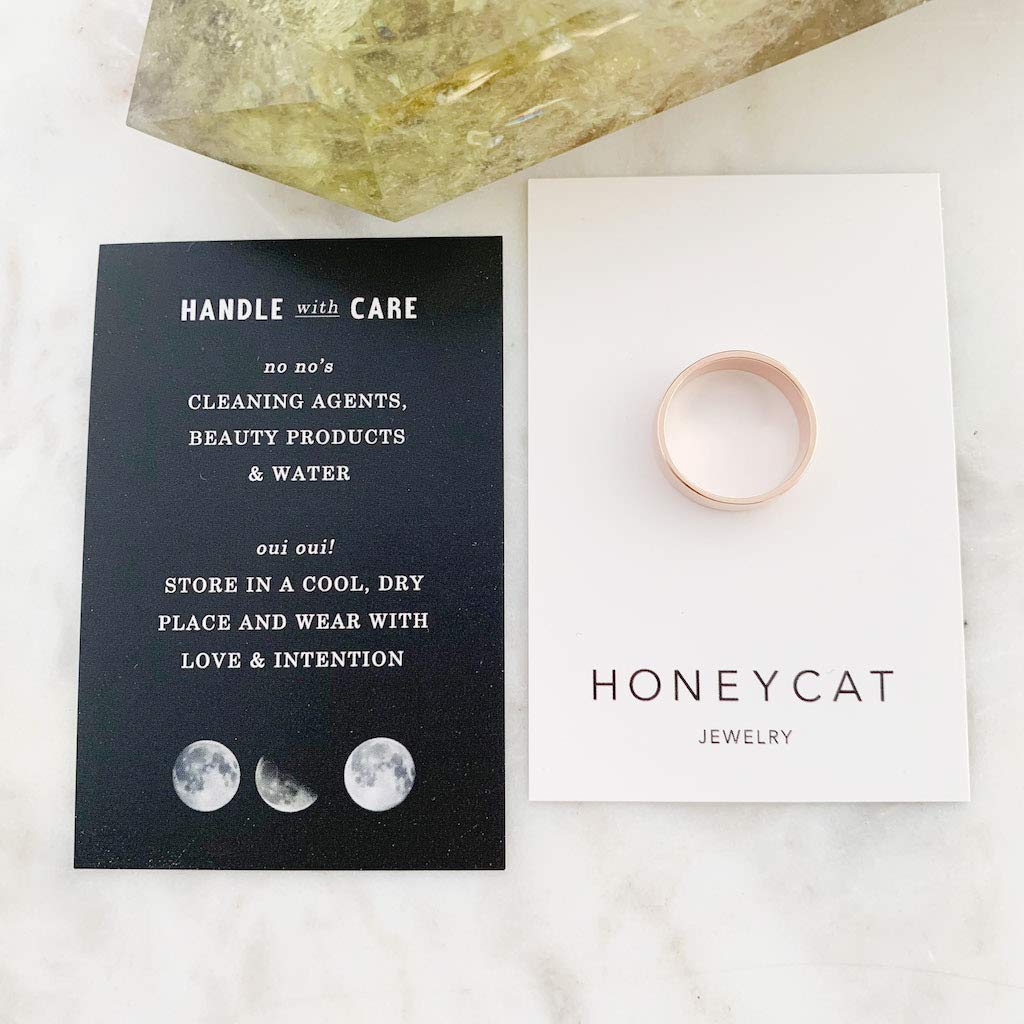 Honeycat Bold Band Ring - Minimalist & Delicate Jewelry in Gold, Rose Gold or Silver (Rose Gold, Size 6) | Perfect for Everyday Wear, Gift Giving & Special Occasions
