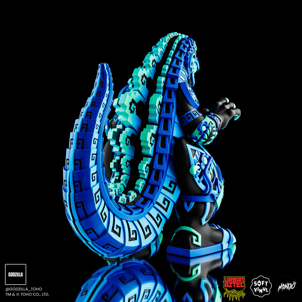 Urban Aztec Godzilla Vinyl Designer Figure - Heat Ray Variant Timed Edition | Collectible Monster Toy for Display & Gifts | Perfect for Anime Fans & Pop Culture Collectors