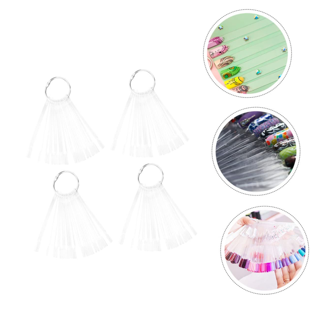 FOMIYES 150pcs Nail Art Practice Tips - Professional DIY Nail Polish Display Boards for Gel & Acrylic Nails - Perfect for Salon Training, Home Manicure Practice & Nail Art Design