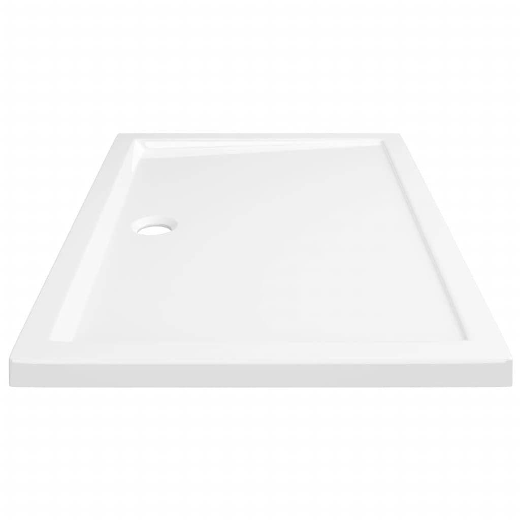 High-Gloss White ABS Rectangular Shower Base Tray - 27.6