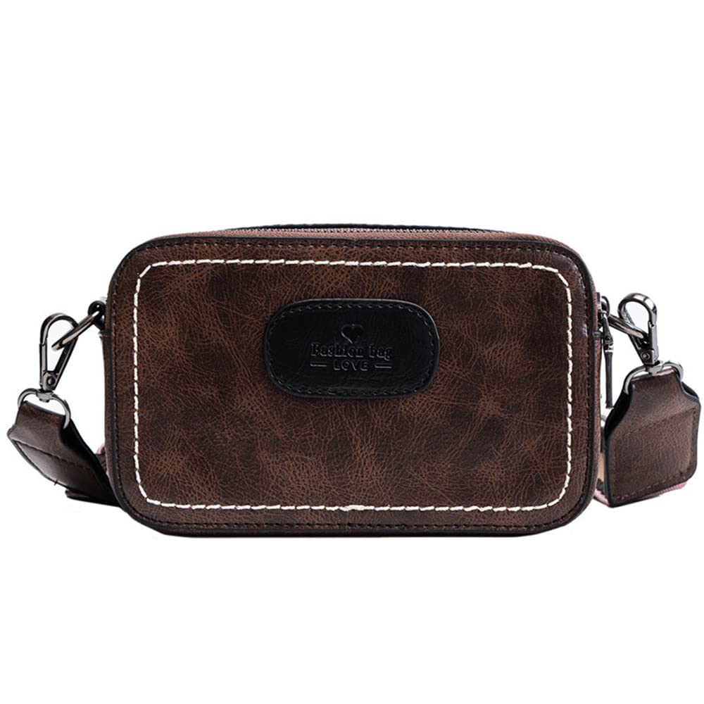Retro Small Square Messenger Bag for Women - Stylish Solid Color Crossbody Bag for Daily Use