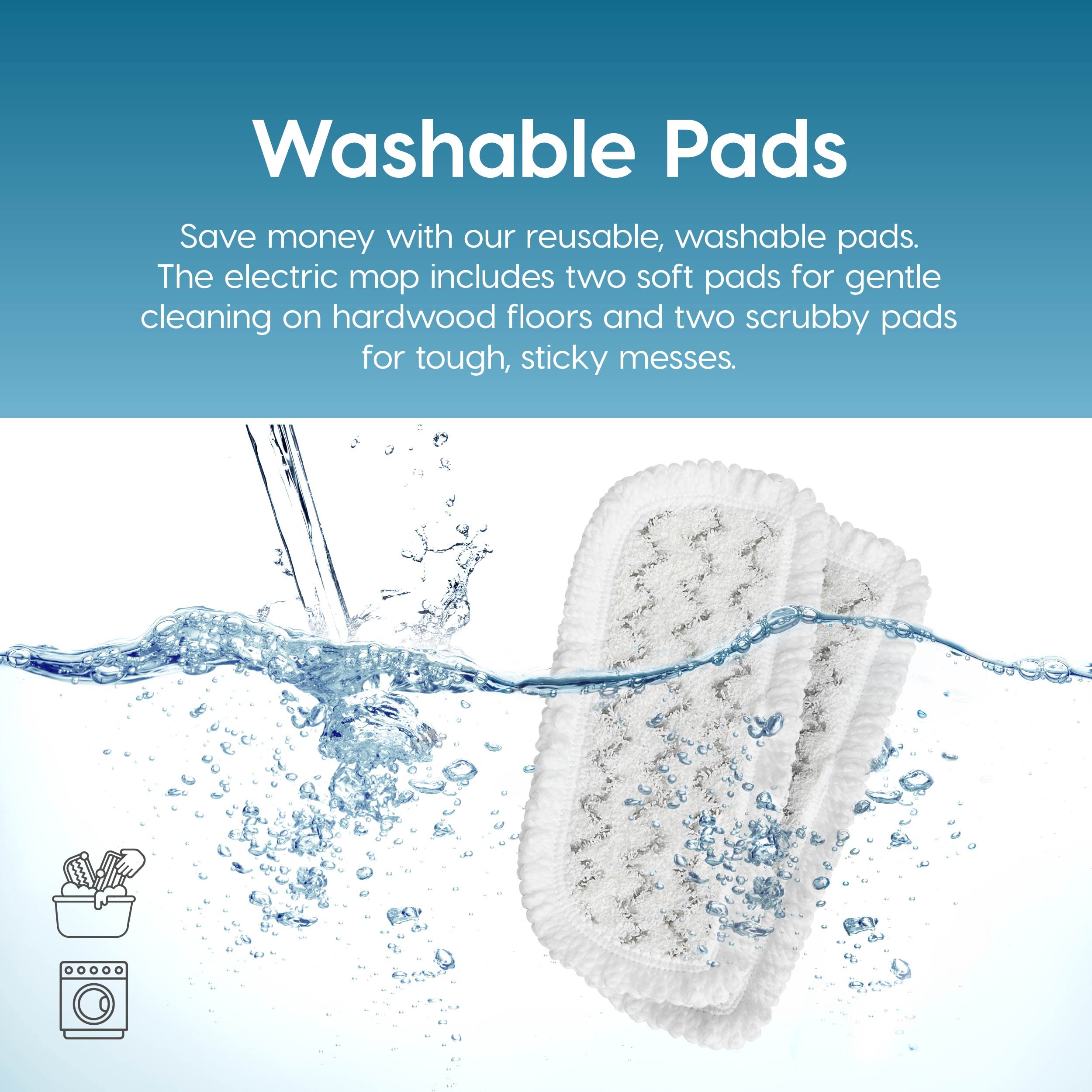 IRIS USA Cordless Electric Vibrating Mop with Water Spray - Rechargeable Multi-Surface Floor Cleaner with 4 Washable Pads - Perfect for Hardwood, Tile & Laminate Floors