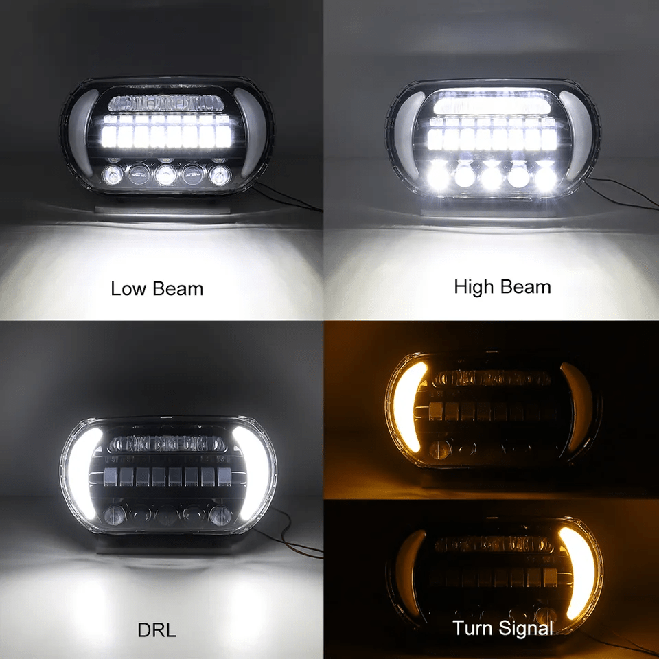 Eagle Lights Gen II LED Projection Headlight for 2004-2013 Harley Davidson Road Glide - High Visibility Motorcycle Headlight for Night Riding & Safety