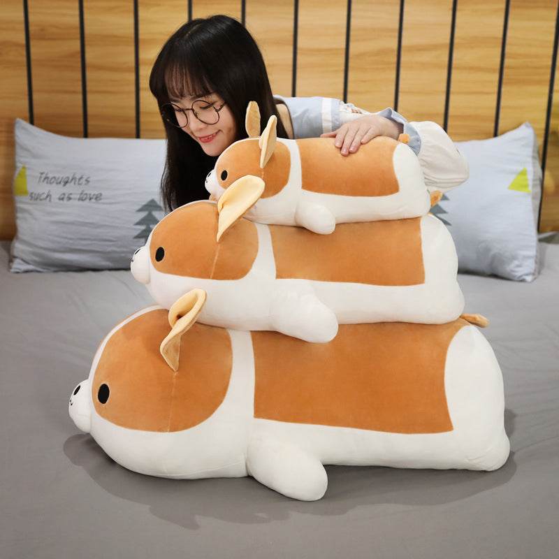 Giant Kawaii Corgi Plush Toy - Extra Large Soft Stuffed Animal Dog for Kids & Adults - Perfect for Cuddling, Home Decor, and Gift Giving