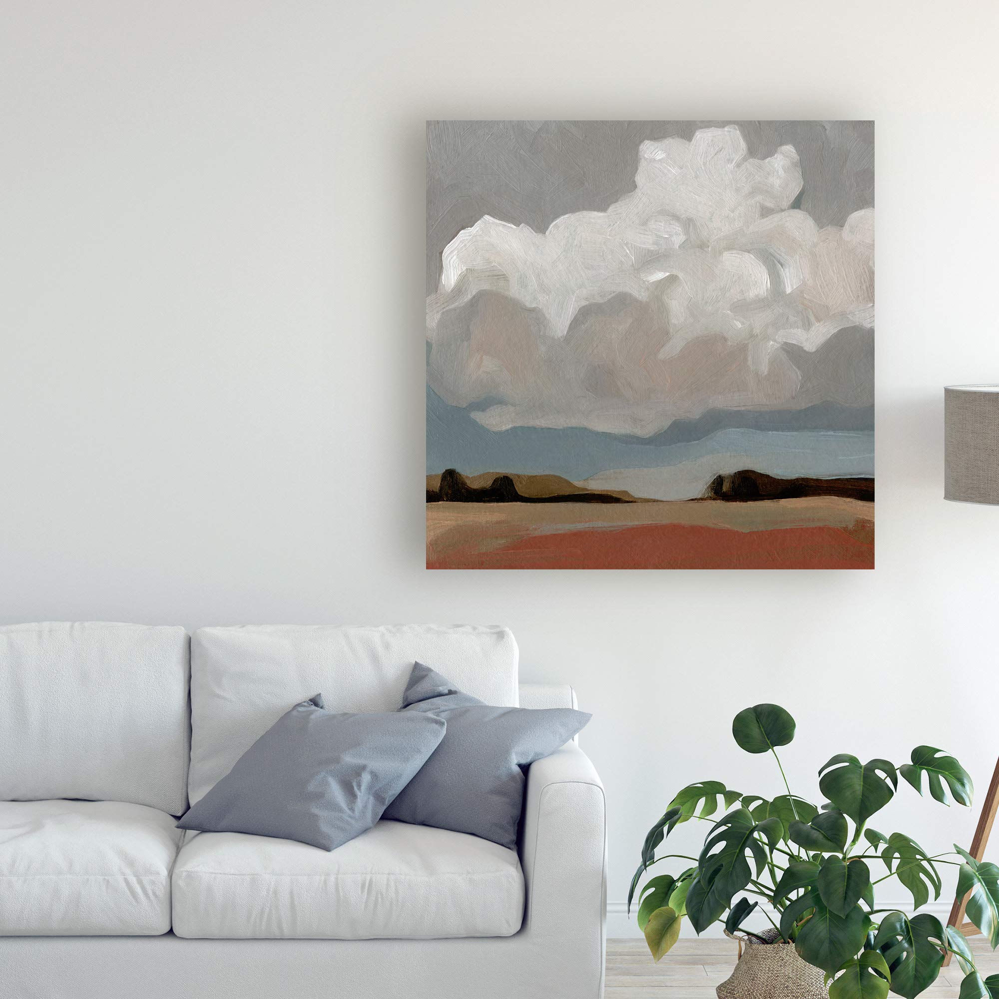 Emma Scarvey Cloud Formation I Fine Art Print - 18x18 Inches Wall Decor for Living Room, Bedroom & Office | Modern Abstract Landscape Painting