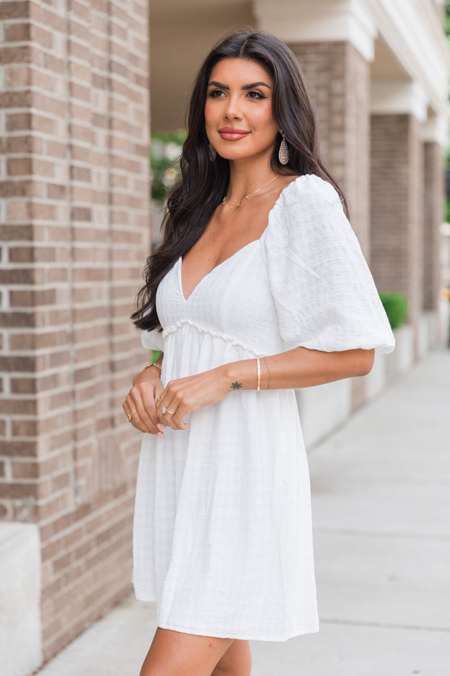 Stories Of Mine Back Detail White Dress - Elegant Summer Wedding Guest Dress for Women | Perfect for Bridal Showers, Parties & Special Occasions