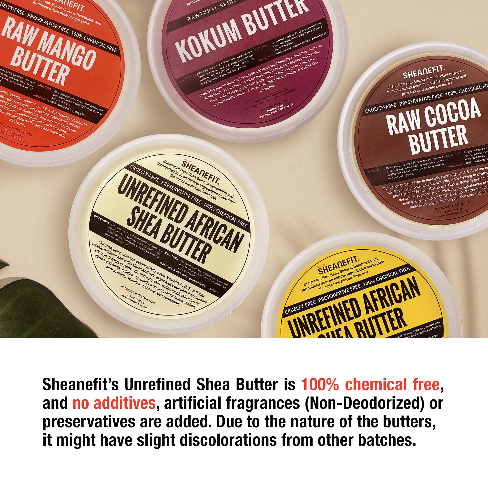 Organic Raw Unrefined African Shea Butter - 100% Pure Natural Moisturizer for Dry Skin & Hair Care - Deep Conditioning Treatment for Face, Body & Scalp - 16oz Yellow Shea Butter Jar - Perfect for DIY Skincare, Massage & Eczema Relief