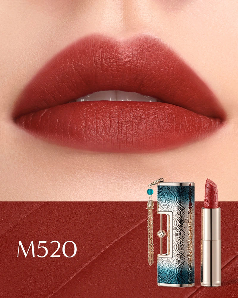 Exclusive Blooming Rouge Love Lock Lipstick (M520) with Refill (M1311) - Long-Lasting Matte Lip Color for Date Night & Special Occasions