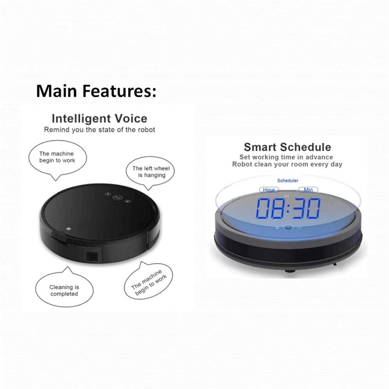 Smart Robot Vacuum Cleaner with Internal Route Planning, 160min Runtime & Strong Suction - APP Control, Carpet Boost Mode - Perfect for Pet Hair & Large Homes - Ideal for Hardwood Floors, Carpets & Daily Cleaning